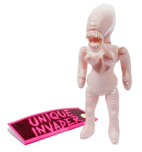 Kikkake Toy Unicue/Unique Invader Sofubi Blank Unpainted Nude Flesh A.I.IEN Adult Intelligence Alien Soft Vinyl Designer Toy Japan