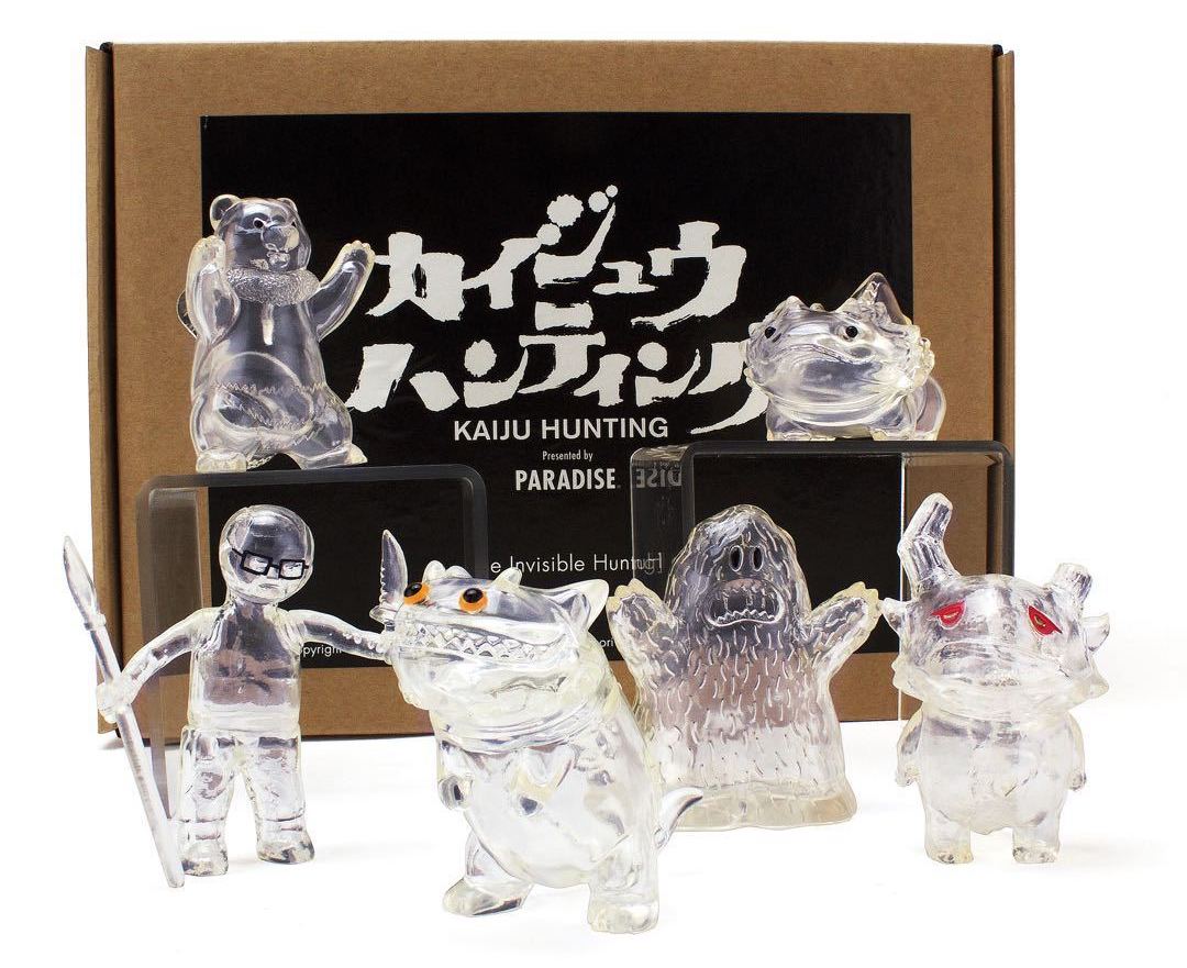 カイジュウハンティング ソフビ 新品透明セット invisible Paradise Toy Kaiju Hunting Invisible Set feat Dehara, T9G