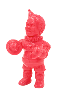 Kikkake Iron Clown Mini Unpainted Pink Sofubi Monkey Kaiju Designer Toy Soft Vinyl Figure