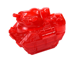 Max Toy Co. Kaiju Tank Sofubi Clear Red Unpainted Sofvi Soft Vinyl Designer Toy