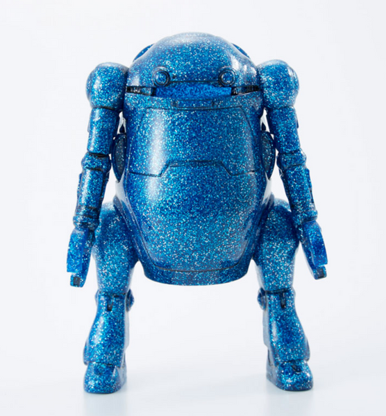 Mechatro WeGo Sofubi Robot Bank Sofvi Soft Vinyl Blue Glitter Lame Designer Toy Figure