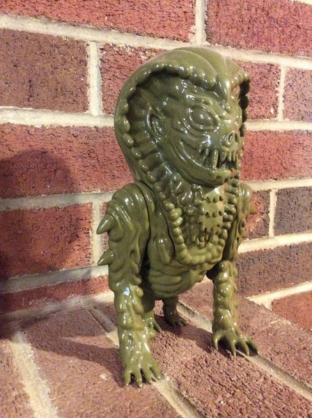 Michael Skattum Draculazer Serpentoid Sofubi Unpainted Army Green Soft Vinyl Blank Designer Toy Figure