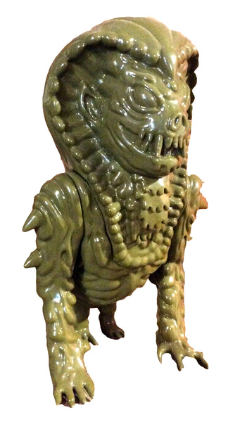 Michael Skattum Draculazer Serpentoid Sofubi Unpainted Army Green Soft Vinyl Blank Designer Toy Figure