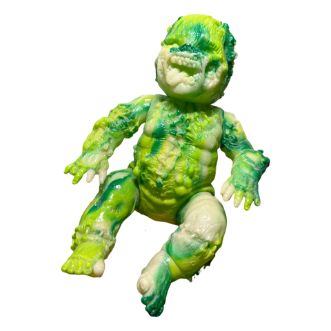 Miscreation Toys GID Sofubi Gurgle Autopsy Zombie Staple Baby Horror Marbled Green Soft Vinyl Figure