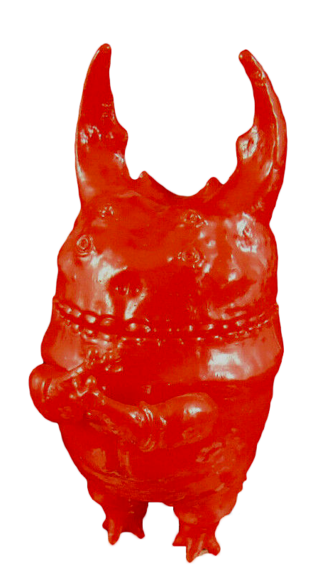 Moucoyama Red Stag Beetle 向山 Sofubi Designer Toy Blank Unpainted Soft Vinyl Kaiju Figure