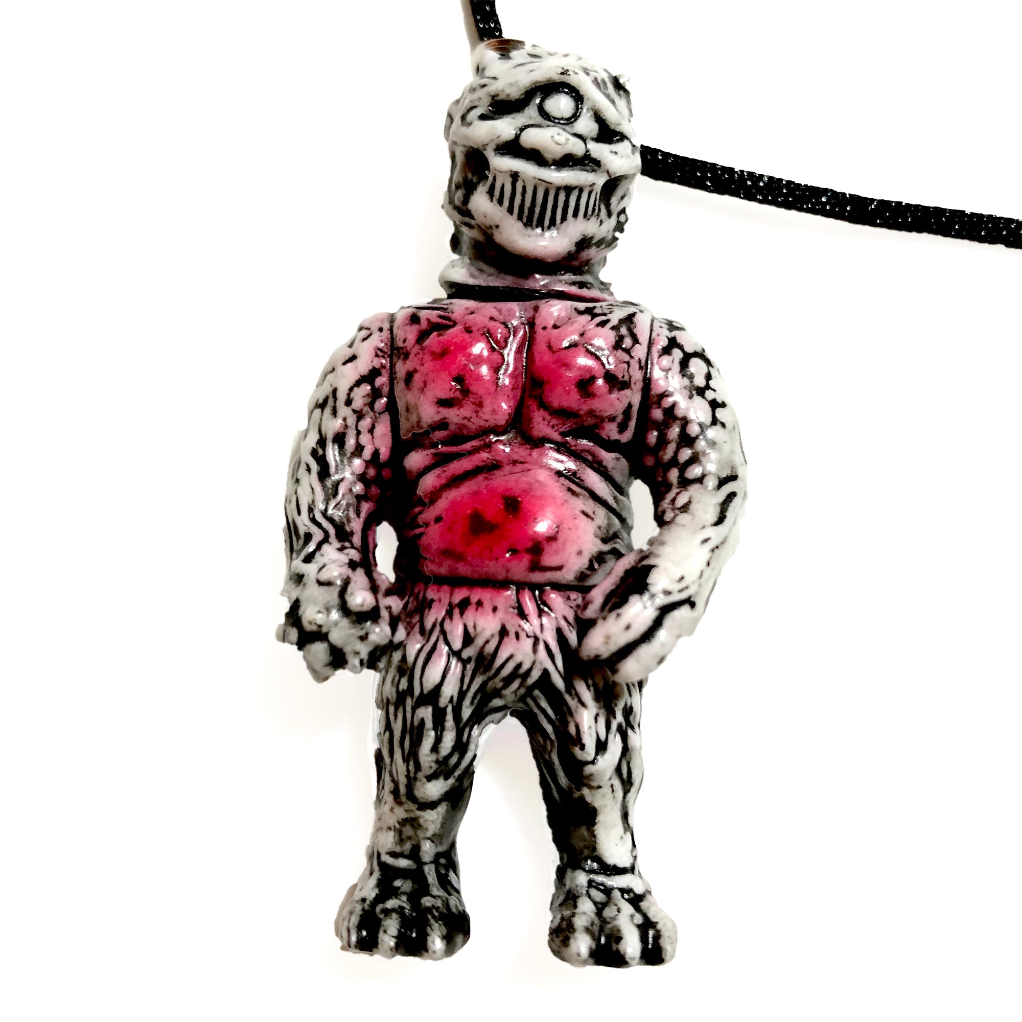 MVH Ollie VAG Vinyl Artist Gacha Necklace Custom Sofubi Pendant (White/Black)