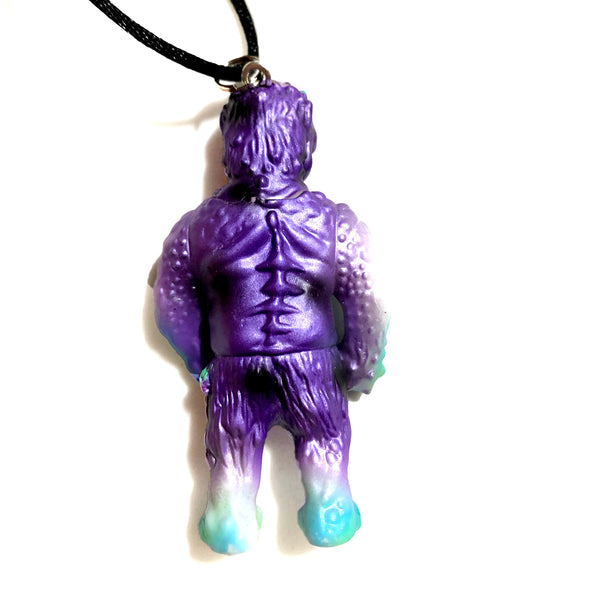MVH Ollie VAG Vinyl Artist Gacha Necklace Custom Sofubi Pendant (Purple/Turquoise)