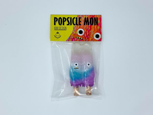 Popsicle Mon Sofubi Designer Toy Figure Clear White Blue Purple Colorway Version