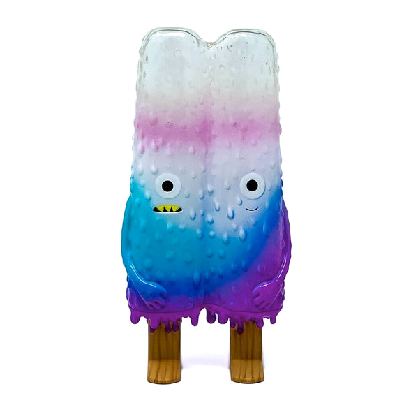 Popsicle Mon Sofubi Designer Toy Figure Clear White Blue Purple Colorway Version