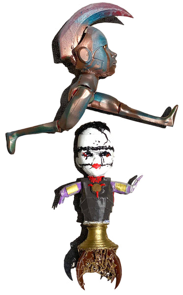 Prom King & Queen of Universe 3030 pla mashup statue disfigured toy art by AEQEA