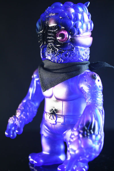 RealxHead Bruised Mutant Chaosman Sofubi Blue w/ Violet and Black Spray Soft Vinyl Designer Toy
