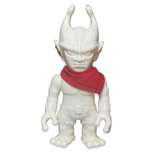 RealxHead Mutant Evil Sofubi Red Bandana Unpainted White Soft Vinyl Blank Figure