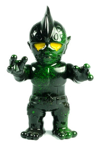 RealxHead Mutant Head Sofubi Green Splatter Black Soft Vinyl Figure