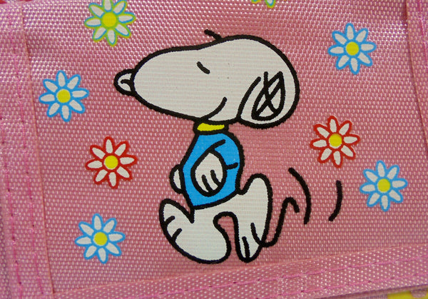 Retro Snoopy Wallet Vintage Peanuts Japan Sanrio Keroppi 5'' Pink Billfold w/ Zipper