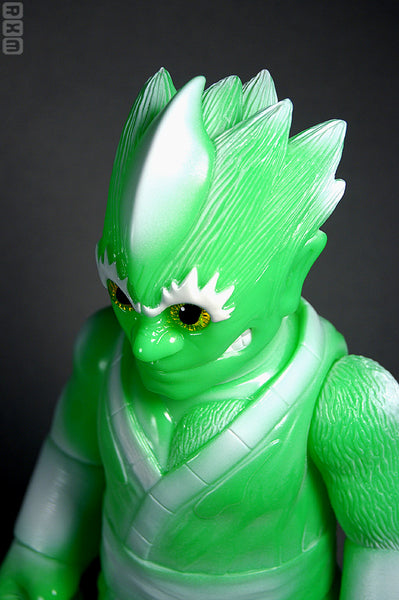 RealxHead ShintoSan Secret WHF Sofubi White Spray on Green Soft Vinyl Figure Designer Toy