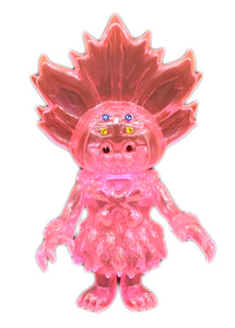 SIO Maharaja Neon Pink Clear Sofubi Motoaki Honda x Angel Abby Blank Unpainted Vinyl Designer Toy Figure