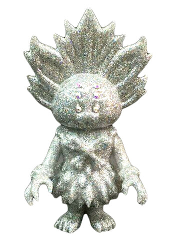 SIO Maharaja Sofubi Motoaki Honda x Angel Abby White Silver Micro Glitter Kaiju Designer Toy