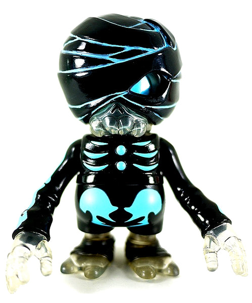 Secret Base Damage Brain Black Mummy Neon Blue Sofubi Soft Vinyl Designer Art Toy Figure