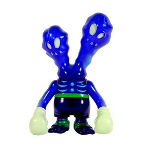 Secret Base Ghostfighter Anniversary Blue Translucent Sofubi Soft Vinyl Super7 Designer Toy Figure