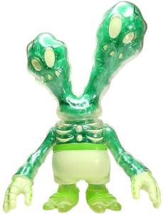 Secret Base Ghostfighter Green Spirit Stuffed Sofubi Clear Soft Vinyl Designer Art Toy Super7 Figure