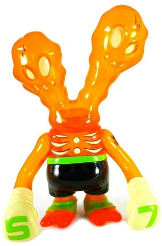 Secret Base Ghostfighter Haunted Orange Translucent Sofubi Soft Vinyl Super7 Designer Toy Figure
