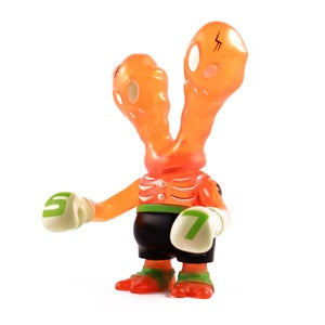 Secret Base Ghostfighter Haunted Orange Translucent Sofubi Soft Vinyl Super7 Designer Toy Figure