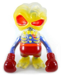 Skull Brain Voodoo Fighter Sofubi w/ Blue Cloth Innards Designer Toy Figure