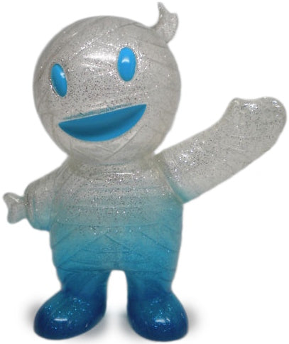 Super7 Mummy Boy Clear Glitter Painted Blue Sofubi LB Kaiju by Brian Flynn x Gargamel