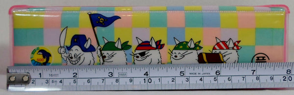 Vintage Japanese 80's Anime Cat Pirates Treasure Pencil Box Pen Case Stationery