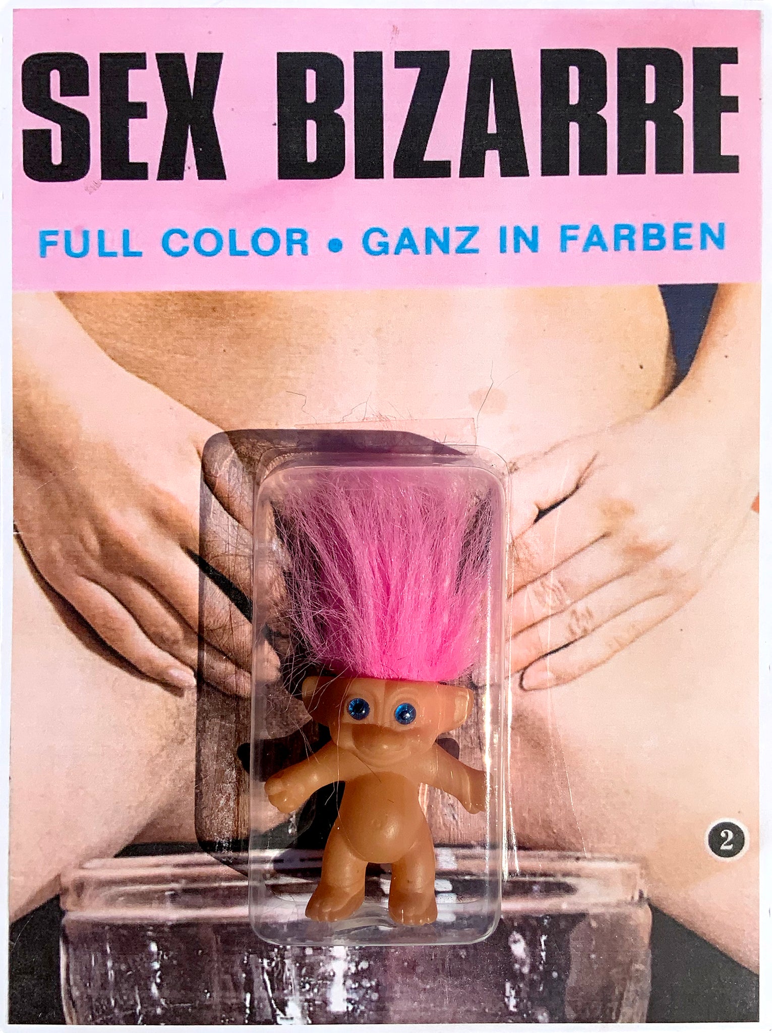 AEQEA 'Bizarre Sex' authentic retro Troll Doll figure custom carded adulterated vintage magazine print toy art