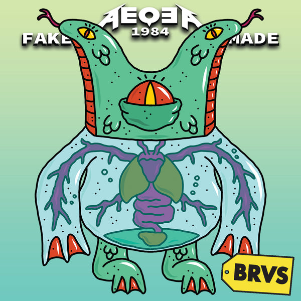 BRVS x AEQEA Man+Machine Xodiac Kaiju Cyberpunk sticker vinyl art pack 3x3" Limited Edition of 50