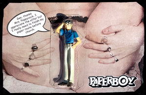 AEQEA Paperboy art toy parody repurposed anime figure adulterated custom card