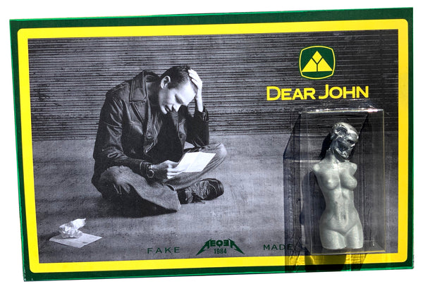 Dear John FAKE MADE 1984 parody knockoff bootleg art toy custom carded 3D pla mashup