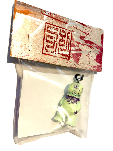Woke-Bro Custom Gargamel Sofubi Pendant Nazo-Gacha Micro Figure Mashup Chain Necklace by AEQEA