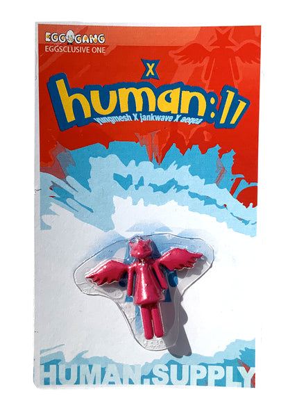 human://Mewhead custom carded mini figure EggGang Edition of 3 w/ Jankwave x YungMesh x AEQEA