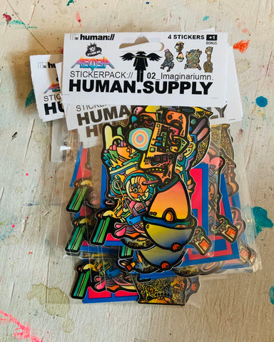 HUMAN.SUPPLY Yo It's Your Boy AEQEA sticker pack 02_Imaginariumn (4 stickers + freebies)