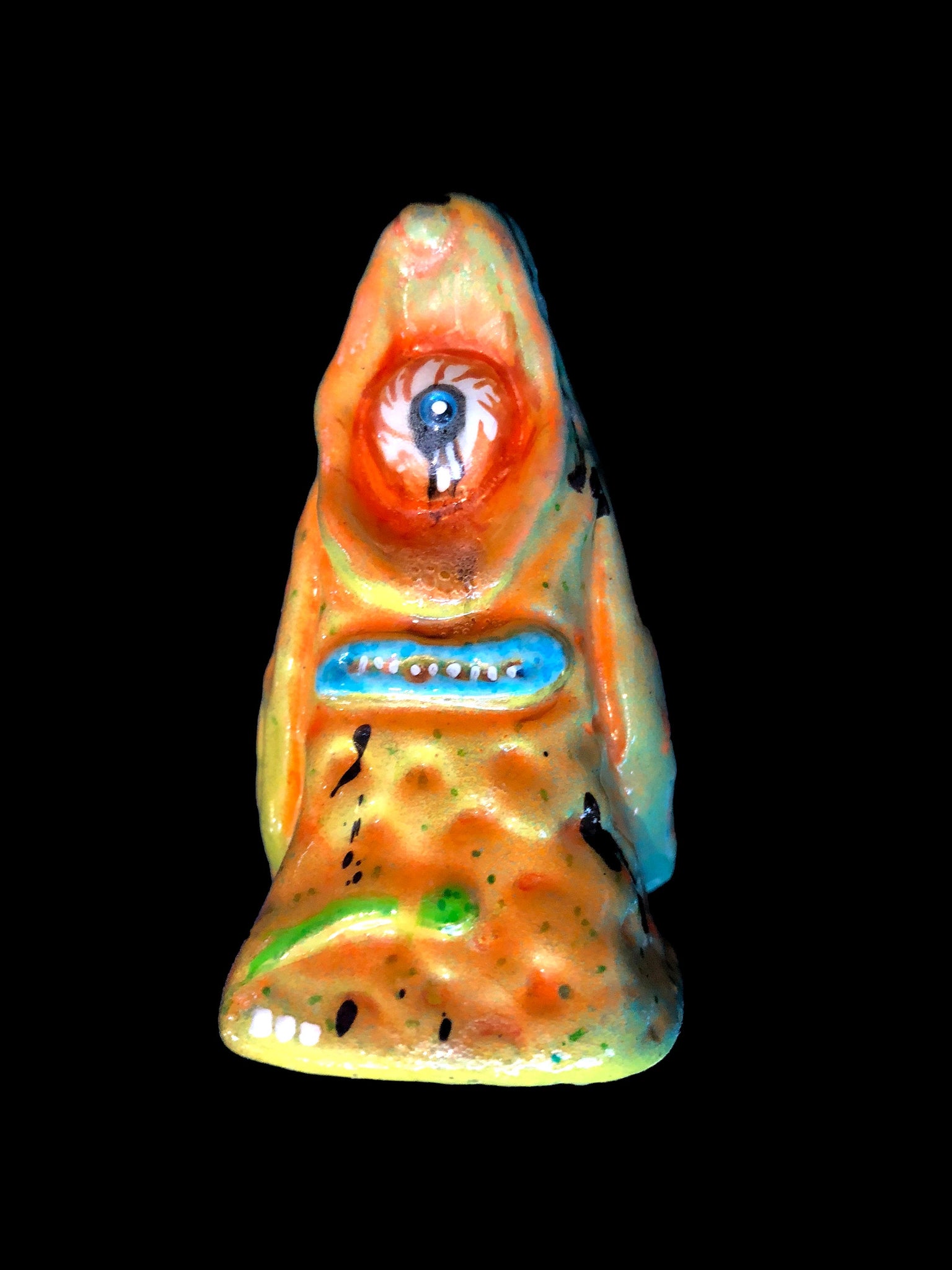 Yo Waddup It's YERBOI Orange Jruulies Resin Art Toy Custom One-Off Figure by AEQEA