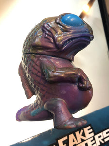 Snybora Membrain Custom Lake Monster from the Midwest Sofubi Lizard Painted by AEQEA