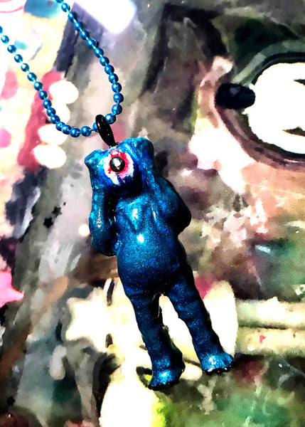 AEQEA Fake Made OENUN Blueberry Kush Kaiju Custom Pendant Toy Art Chain Necklace