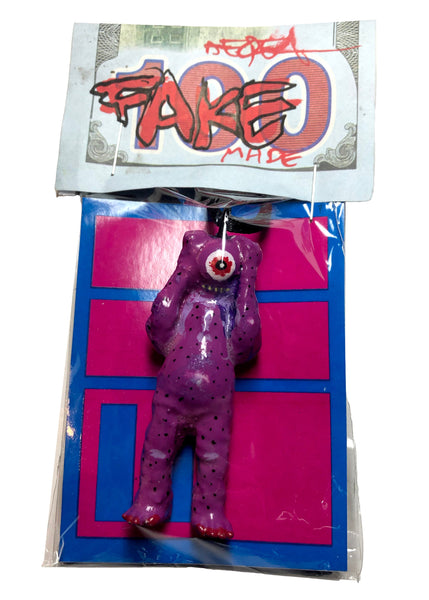 AEQEA Fake Made OENUN Pharmy Purp Dino Vitamin Kaiju Custom Pendant Toy Art Necklace