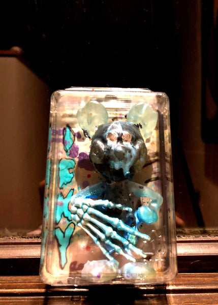 ICKY RAT "Blue Hand Fluke" AEQEA 2-Sided Bootleg Toy Art Custom Resin Figure