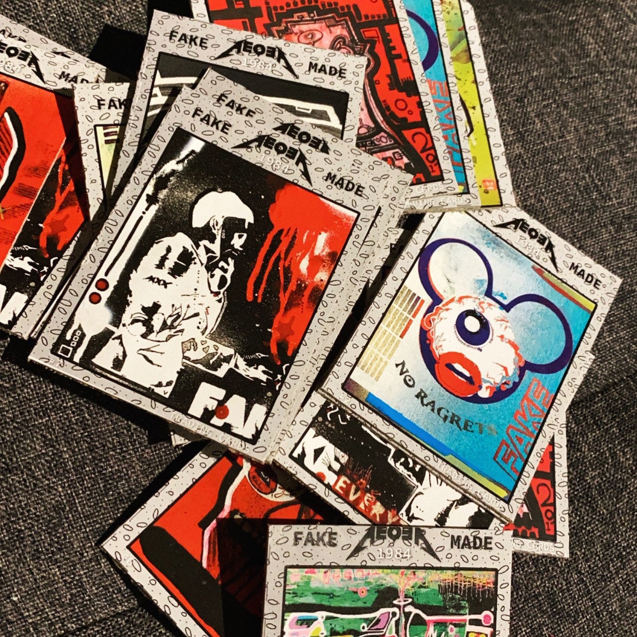 AEQEA Fake Made Artist Trading Cards (9 cards  +1 sticker)