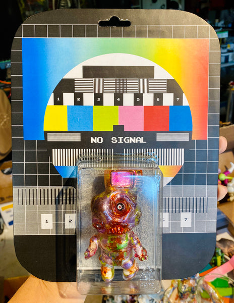 The Something Will Not Be Televised Phobia Toys tV hEaD Sofubi Carded and Customized by AEQEA