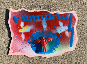 AEQEA human://Starhead angel mini figure resin art toy custom painted card back street art toy benefit human.supply charity bootleg pop art