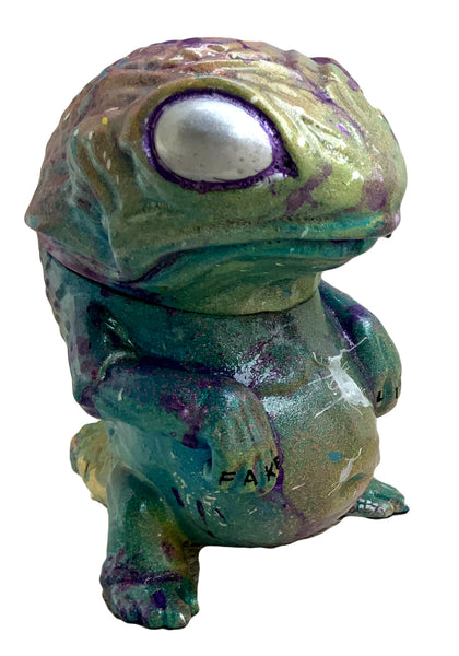 Snybora Aftermath Custom Lake Monster from the Midwest Sofubi Lizard Painted by AEQEA