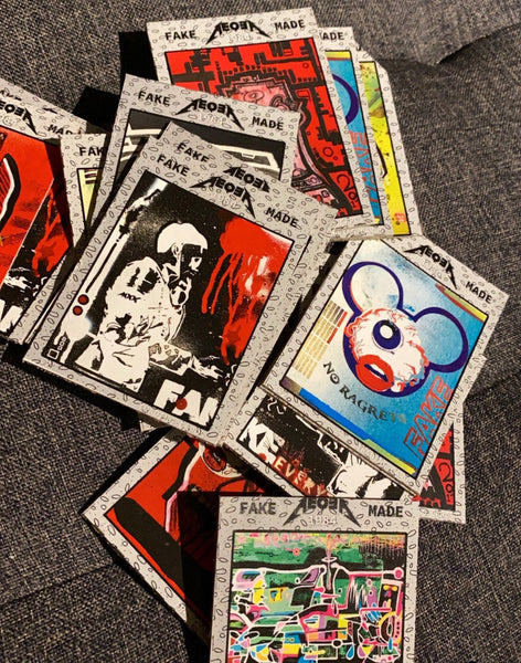 AEQEA Fake Made Artist Trading Cards (9 cards  +1 sticker)