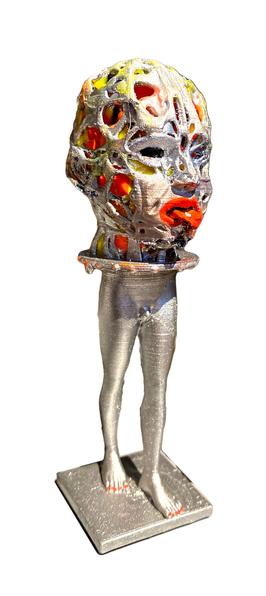AEQEA human experience LSD acid man custom pla statue 3D mashup art toy figure