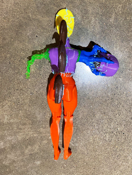 Egauw Plastic Man 3D Printed PLA Custom Mashup Toy Art Figure (Youth Artist)