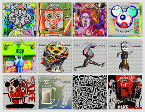 Holographic Universe Sticker Pack of 12 Sticker Art Prints by AEQEA
