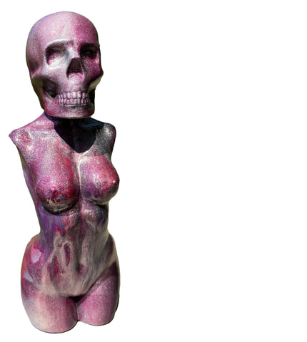 AEQEA "X" 3D Print Mashup Skull Breast Nude Bust Woman Appropriation Art Design Figure